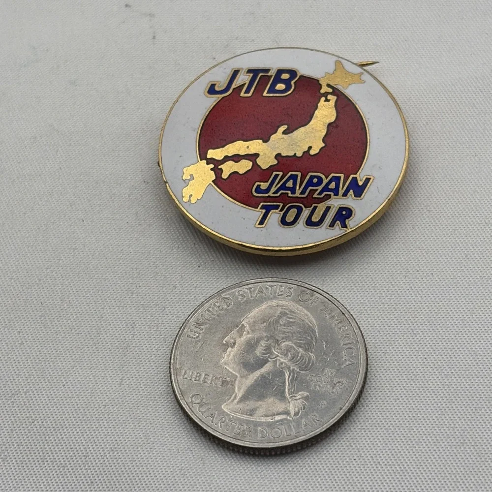 Vintage Japan Travel Bureau JTB Japan Tour Lapel Hat Pin